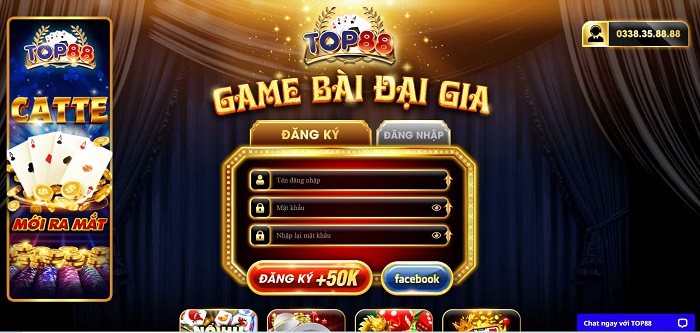 Top88 – Game bài đổi thưởng tiền mặt